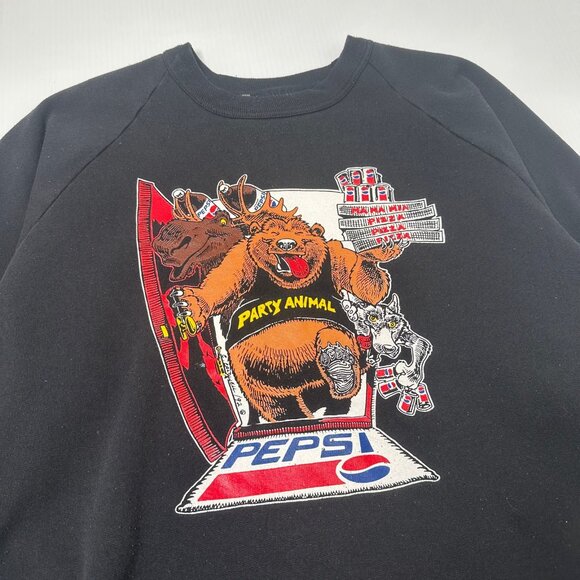 90s Pepsi Party Animal Graphic Crewneck L - Picture 2 of 3